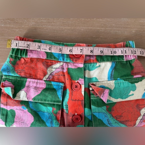 CLARE V. ginette map print mini skirt in multi XS - Picture 9 of 11